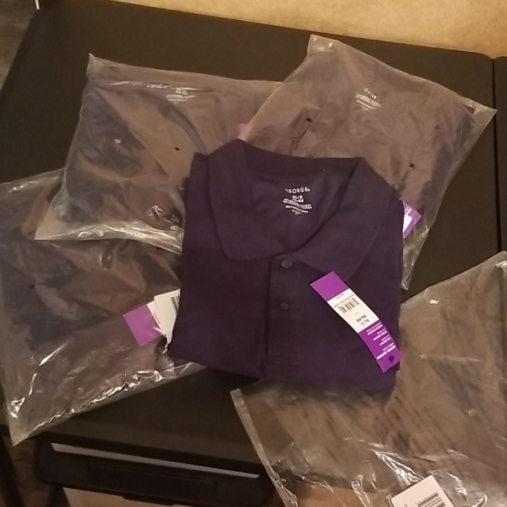 Boys Navy Blue School Polo